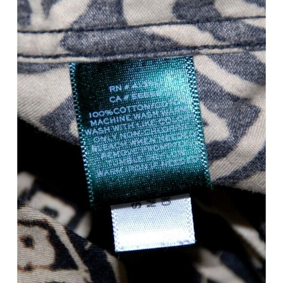 Lauren Ralph Lauren Ladies Brown Button Up Patterned Shirt Size S Non Iron - Picture 7 of 8